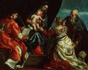 Paolo  Veronese Sacra Conversazione oil painting on canvas